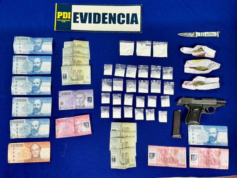 Tres detenidos tras operativo antidrogas de la PDI en Victoria